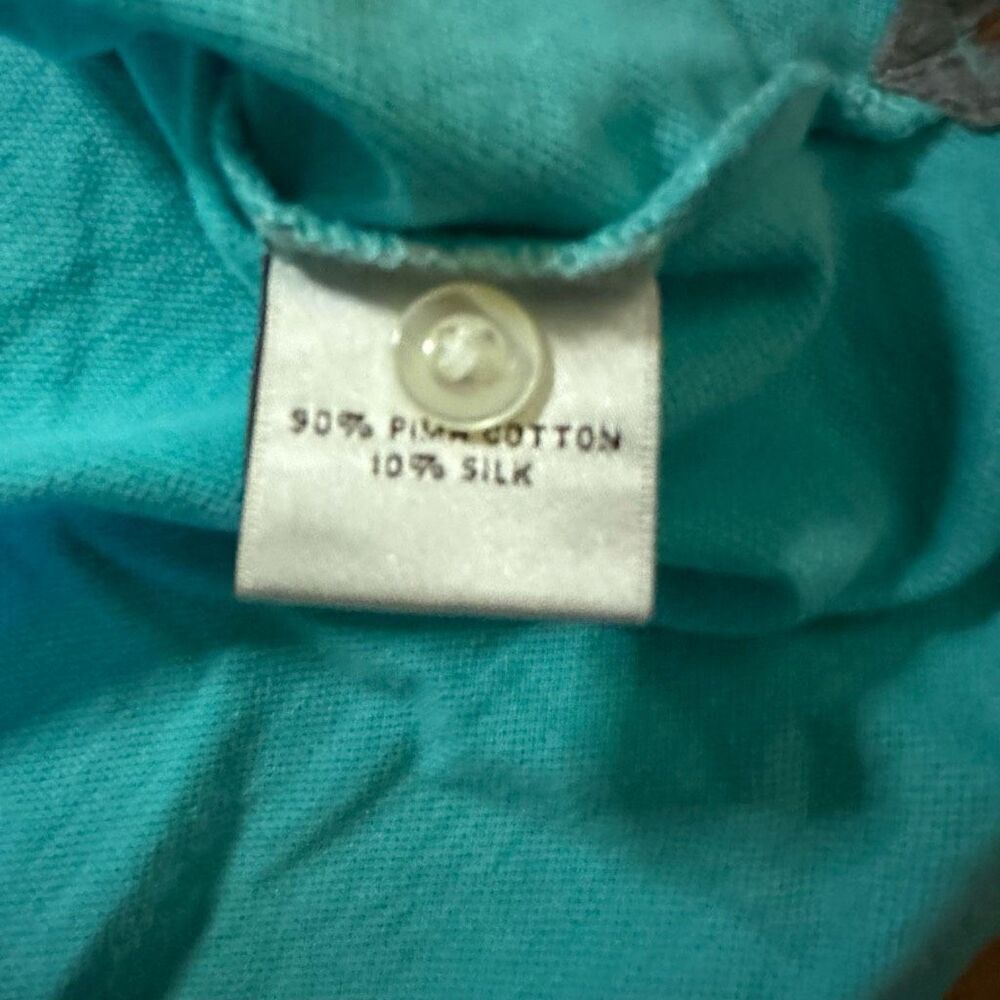 Peter Milar crown soft teal large silk blend - Picture 2 of 8